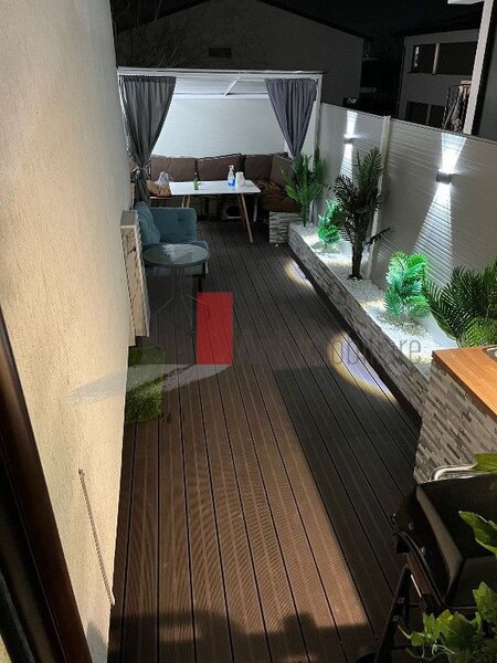 Chiajna apartament 3 camere cu terasa si curte, spatiu  comercial, loc parcare